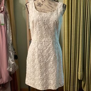 Adrianna Pappel White Eyelet Dress